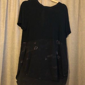 Black / floral tunic/ tee